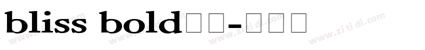 bliss bold字体字体转换